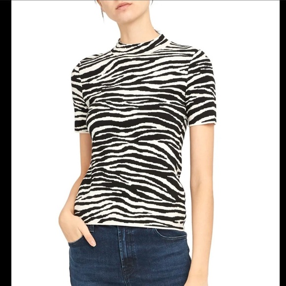 Theory Tops - THEORY “Bering Zebra Print Tee”